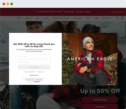 american eagle retail referral marketing client showcase